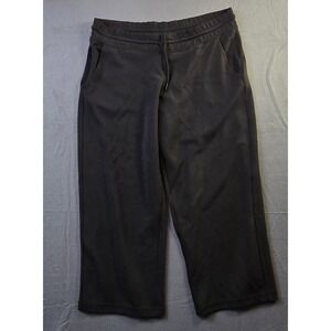 ATHLETA Women's Large Black Lounge Wide Leg Pants‎ Drawstring Pockets